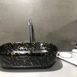 Table Top Premium Designer Ceramic Wash Basin(M27) (18*13*5)(M27) Table Top Basin-image-75