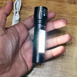 jgg jain gift gallery LED MINI USB RECHARGEABLE ZOOM TORCH Torch image 2