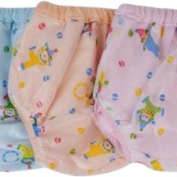 0-6 Months Baby Panties Nappy with PVC Outer & Soft Cotton Inner diaper 3 Pcs-image-30
