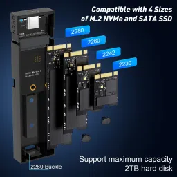 microware M.2 NVME SSD Enclosure 4 inch Support for Windows /for Mac OS / Linux / Android image 3