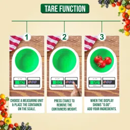 AZANIA Food Weighing Machine with LCD & Tare Function For Diet Lovers & Home Chefs Weighing Scale image 3