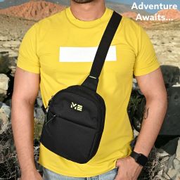 Black Men Shoulder Bag Tourister chest shoulder bag for men women Travel side crossbody Sports sling-image-91