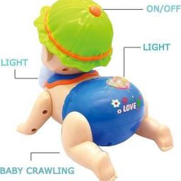 High Quality Electric voice lightning crawling baby fun simulation baby cartoon toy Non-Toxic Learning & Educational Walking Baby Toy (Multicolor)-image-21