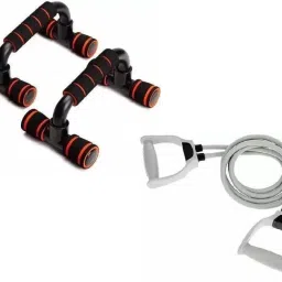 Pushup Handle with Cushioned Foam Grip with fitness resistance tube Fitness Accessory Kit Kit-image-59
