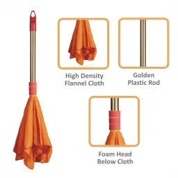 vimal Combo Set of 2 Units of Dusters ( Dusting Cloth with Golden Handle) Dry Duster Set image 2