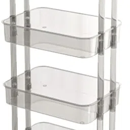 Kitchen Trolley with Wheels | Revolving Vegetable Kitchen Storage Rack Plastic Kitchen Trolley-image-59