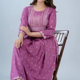 Women Printed Viscose Rayon Anarkali Kurta-image-38