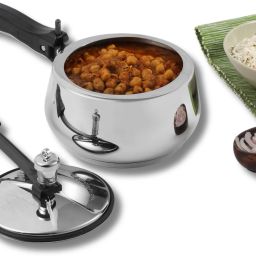 18/8 Stainless Steel Sandwich Bottom Handi Shape Inner Lid Europa 1.5 L Induction Bottom Pressure Cooker-picture-10