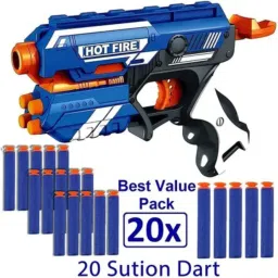 zenvy Manual Soft Bullet Shooting Gun Toy with 20 Safe Foam Bullets for Kids Guns & Darts image 4