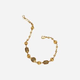 Premium Gold-Plated Designer Rakhi for Brother – Traditional Beaded Style Gold Belt Set-image-61