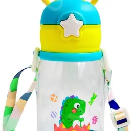 Reusable leak proof Deer Horn Design Bottle for Kids with Strap Sipper / Straw-image-24