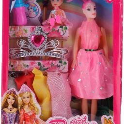 PRITTY GIRL DOLL SET WIRH BABY DOLL WITH 4 DRESS MULTICOLOR ( MADE IN INDIA )-image-5