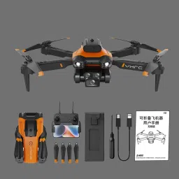 clubics Triple Camera Foldable Drone Suitable for Beginners with Omnidirectional Drone Drone image 2
