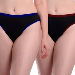 aamarsh Pack of 2 Women Hipster Blue, Maroon Panty-picture-23