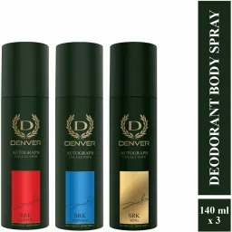 denver SRK King, Emperor & Maestro Autograph Collection Combo Deodorant Spray-For Men image 5
