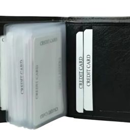 Men Black Genuine Leather Card Holder-image-22