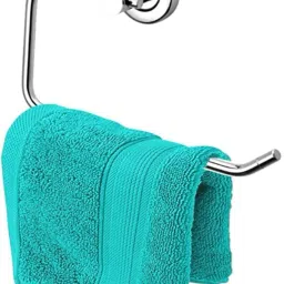 Half SQ. Stainless Steel Flange Towel Ring Holder for MultiPurpose (Set of 1) SILVER Towel Holder-image-17