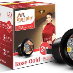 2W Rose Gold Button Warm White(Golden Yellow) Round LED Spot Light, Pack of 1 Spot Light Ceiling Lamp-image-4