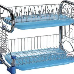 Dish Drainer Kitchen Rack Premium Stainless Steel Dish / Glass / Plate / Cutlery / Crockery / Vessels / Utensils Kitchen Organizer Stand Steel-36