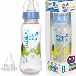 Easy-Start Feeding Bottle with 2 Gentle Touch Nipples,100% BPA FREE - Blue - 250 ml-image-49