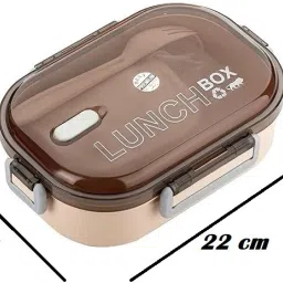 keaton Plastic lunchbox for kids | Spoon & Fork 2 Containers Lunch Box 2 Containers Lunch Box image 5