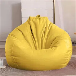 XXXL Faux Leather Bean Bag Filled with Beans | Ready To Use Teardrop Bean Bag With Bean Filling-picture-12