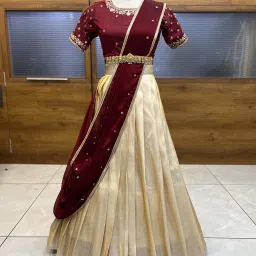 Self Design Semi Stitched Lehenga Choli-image-64