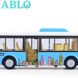 Metal Pull Back Die-cast Car 1:32 City Bus Diecast Metal Pullback Toy-43