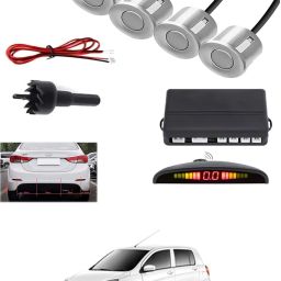4Silver Parking Sensor With LED Display Increased Safety For Car-53 Universal 4 Silver Reverse Parking Sensor With LED Display For Cars-53 Parking Sensor-image-31