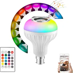 12 Watt RGB B22 Wireless Music Bulb! It comes with a Bluetooth speaker Single Disco Ball-image-58