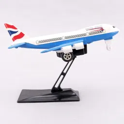 Jumbo 747 Airplane Pullback Spring Action Toy Gift for Kids NO Sharp Edge-8
