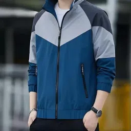 Mia Fashion Men's UV Protection Sunscreen Jacket UPF 50+ Full Sleeve Lightweight Fit Colorblock Men Wind Cheater-image-53