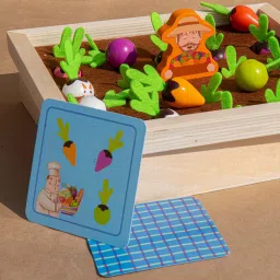 playbox Imagination and Creativity find My Veggie Farm Game Wooden Toy image 2