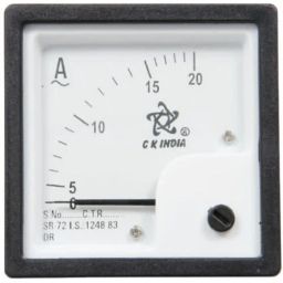 CK INDIA 72mm 20 Ampere Meter Fitted with Brass Nut (Analog) Ammeter-image-13