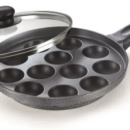 Omega Select Plus 12 Pits Paniarakkal with Lid 1.5 L capacity 24 cm diameter-0