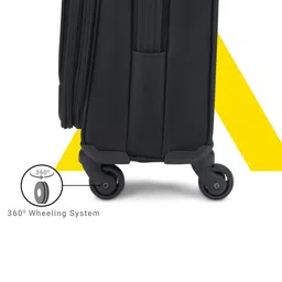 Aristocrat Set of 3 Commander 4W Soft-Sided Large Medium & Cabin Trolley Suitcases image 2