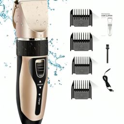 Pet Hair Trimmer for Small and Medium Pets, Cordless, Rechargeable & Noiseless Brown, Black Pet Hair Trimmer-image-66
