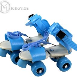 M-901 Baby Roller Skates with Front Brake | 3-10 Year Old Kids | Adjustable Quad Roller Skates - Size 9-13 UK(Kids) UK-28