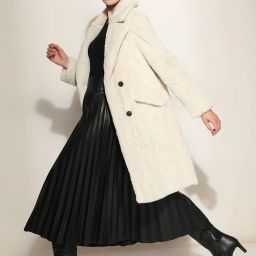 Polyester Solid Coat For Women-image-56