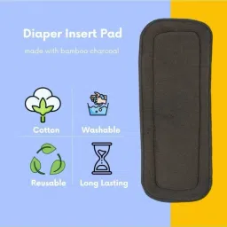 bouncing bliss 5 Layer bamboo charcoal Inserts Liners - New Born-pack of 12 image 3