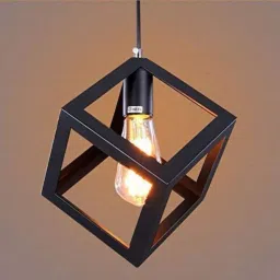 Iron Square Hanging Royal Lamp/Light, Bulb Not Included, Black Pendants Ceiling Lamp-image-7