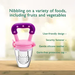 kidbea Silicone Food/Fruit Nibbler with Extra Mesh, Soft Pacifier Feeder image 2