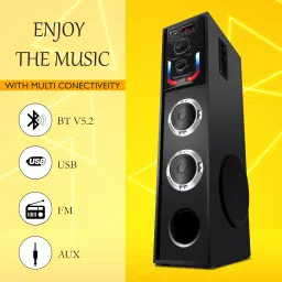 RZG Moon Top Speaker With Multi-Color RGB lights 120 W Bluetooth Tower Speaker image 4
