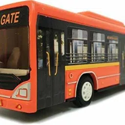 Low Floor Pull Back Bus For KIds , Collection , Gifts Most Modern CNG Bus [Red]-image-44