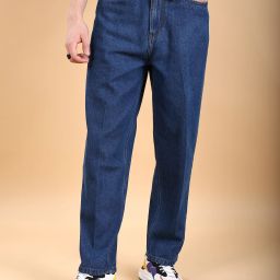 Men Regular Mid Rise Dark Blue Jeans-image-53