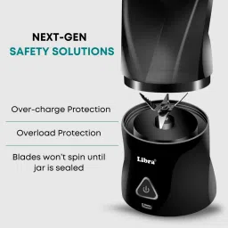 libra 700 ML Portable Blender with 6000 mAh battery back up 400 W Juicer Mixer Grinder image 4