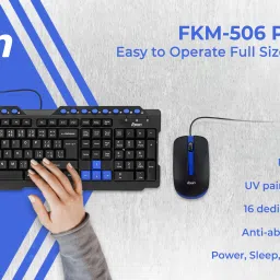 Foxin FKM 506 Pro Wired Multimedia Keyboard and Mouse Combo Set image 4