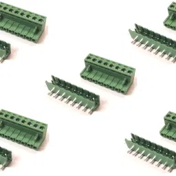 (Pack of 5) 5085 Plug In Type Screw Terminal Connector - 8 Pin - 5.08mm Pitch Right Angle Screw Terminal Block Male Female Pair Connector XY2500 Connector-18