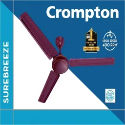 Ultra High Speed 400 rpm Energy Saving SUREBREEZE Superior Quality Copper28 1 Star 1200 3 Blade Ceiling Fan-41