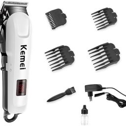 Kemei Professional Heavy Duty Barbar Stylish Design Trimmer Grooming Kit 120 min Runtime 4 Length Settings-image-80